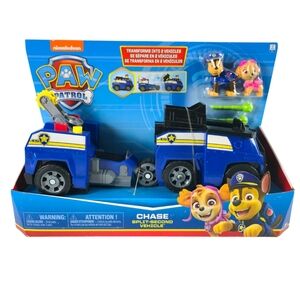 PAW Patrol Chase Split-Second 2-in-1 Transforming Police Cruiser w/ Chase & Skye